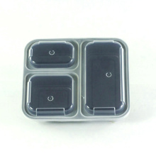Caja plástica bento box 3 contenedores a prueba de agua para el control de la porción, contenedores de preparación de alimentos envasado de alimentos